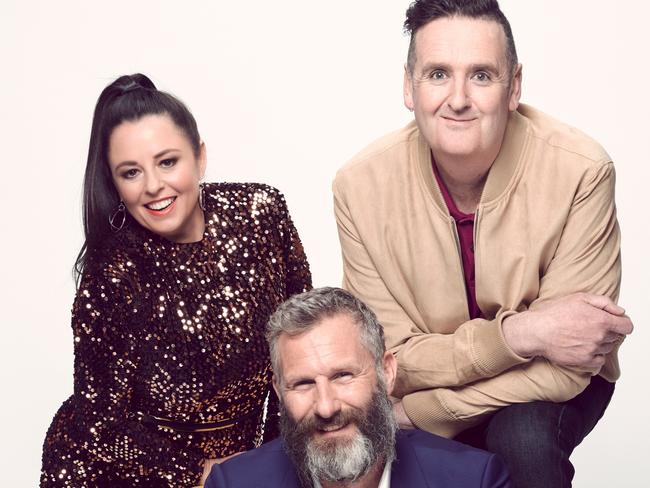 Myf Warhurst, Adam Hills and Alan Brough for the 2019 reunion of Spicks and Specks. For Hit.TV only. Not to be used before 20/11/19.