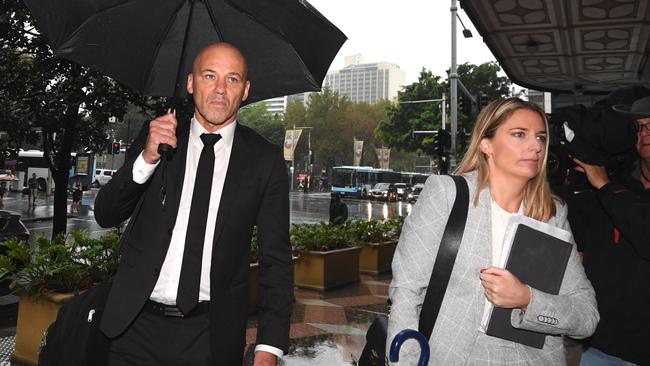 Former NSW Detective Gary Jubelin arrives at the Downing Centre Local Court in Sydney, on Friday, February 7. Picture: AAP