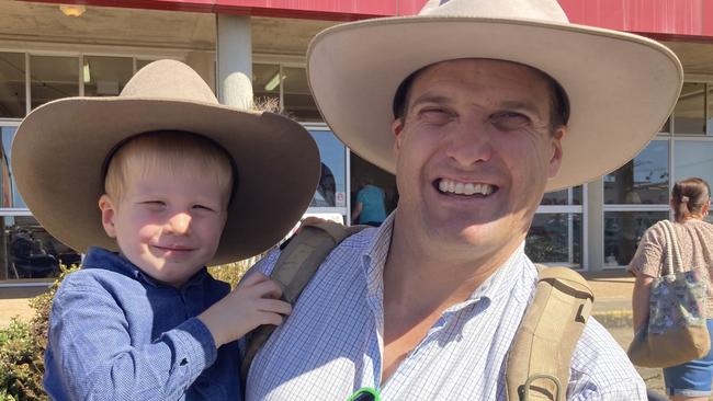 Albie and Will McEwan enjoy People's Day at the 2023 Gympie Show.