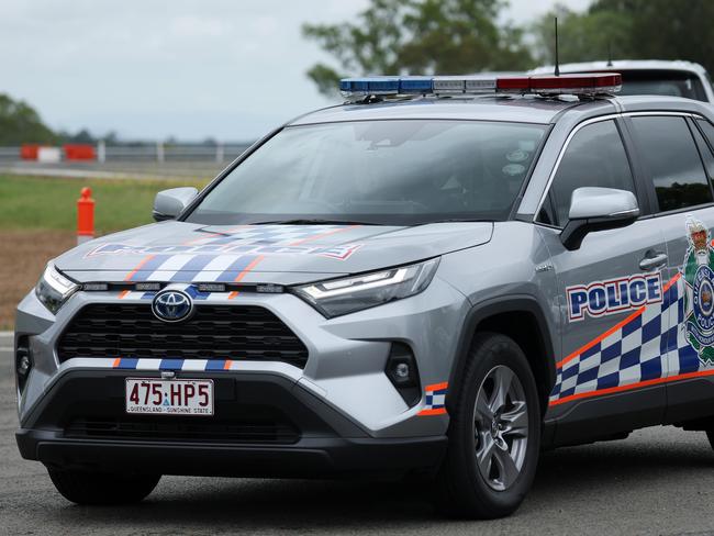 Deputy Premier Jarrod Bleijie and Police Minister Dan Purdie announce the new fleet of RAV4 police cars, Wacol. Picture: Liam Kidston