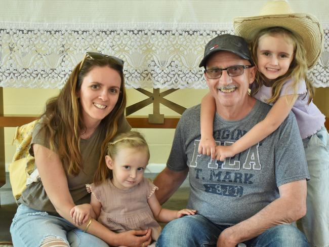 Rockhampton Heritage Village Family Fun Day, Father's Day 2022: Tara Reynolds, Sophie, Wayne and Pippa.