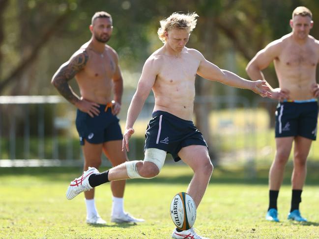 Jamie and Julian are split on whether Carter Gordon should be five-eighth for the Wallabies. Picture: Getty Images