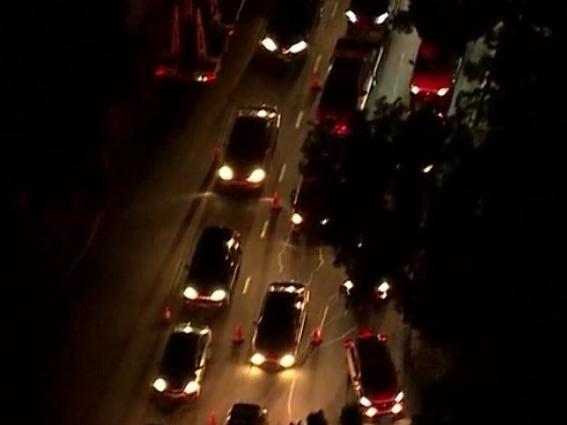 PICS: Long covid testing queues in Fairfield on the night of Tuesday 13 July 2021. Picture: ABC News