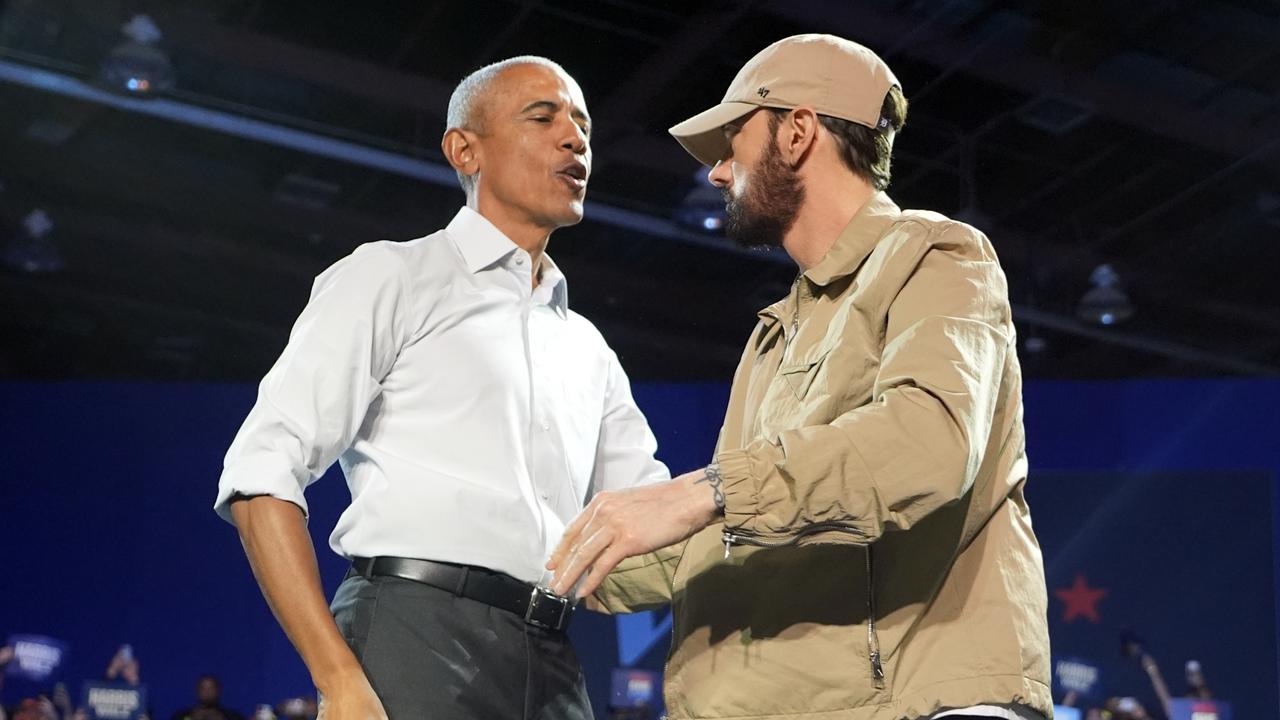 Obama raps Eminem lyrics, as Walz hits out at Musk