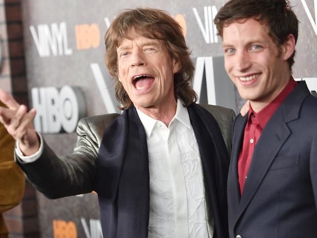 Mick Jagger (L) and James Jagger. Picture: Getty.