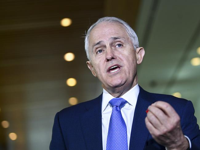 Prime Minister Malcolm Turnbull in Parliament today. Picture: AAP