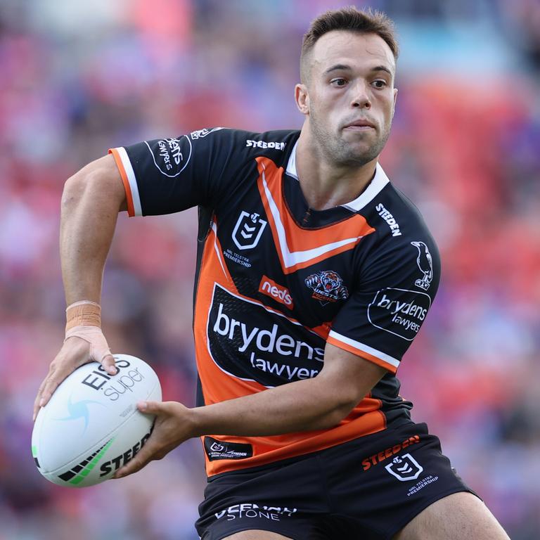 Luke Brooks appears set to stay with the Wests Tigers. Picture: Ashley Feder/Getty Images