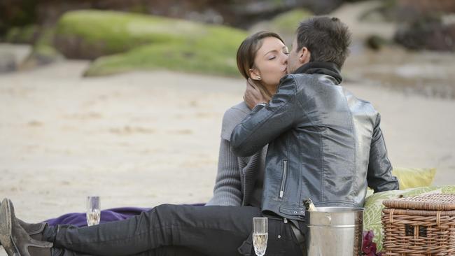 Happier times... Sam Frost and Michael Turnbull