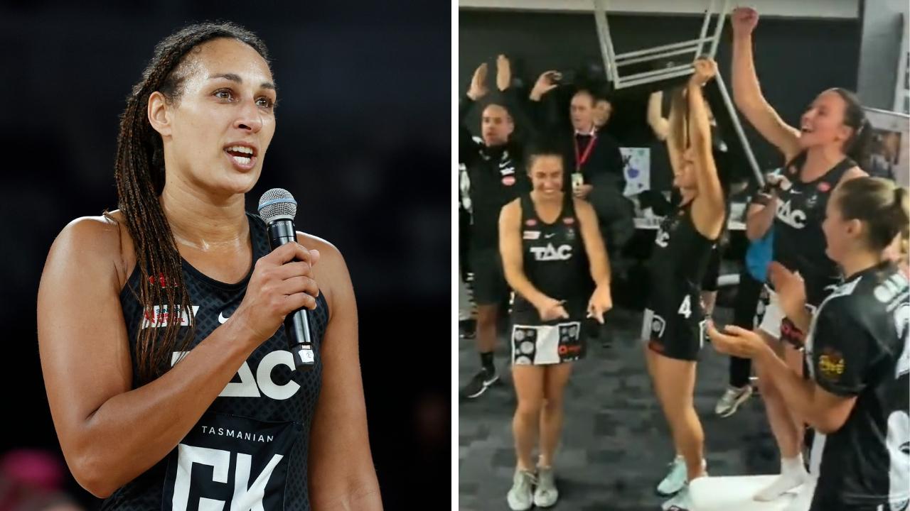 The Collingwood team had plenty to celebrate. Photo: Twitter, @collingwoodsn and Kelly Defina/Getty Images.