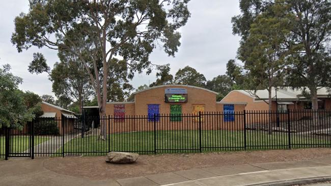 The fire at Ambarvale High School appears to have started in the outdoor pergola area designated for year 12 students. Picture: Google