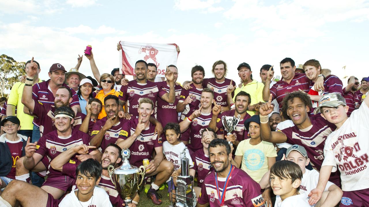 Dalby celebrate their 2017 win.