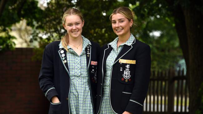 Geelong College's Bailey Gait and Remy Locke are among students on the 2022 VCE honour roll. Picture: David Smith