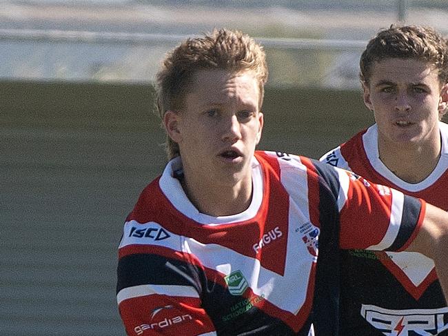 Jaxon Purdue in action for St Patrick’s College. Picture: Michaela Harlow