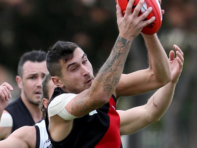 WRFL football : Braybrook v Parkside.at Braybrook3 for Braybrook Nathan Calleja  Picture:  Mark Wilson