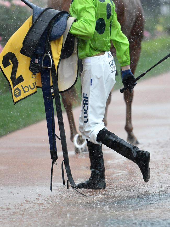 The mounting yard takes the full brunt of the shocking weather.