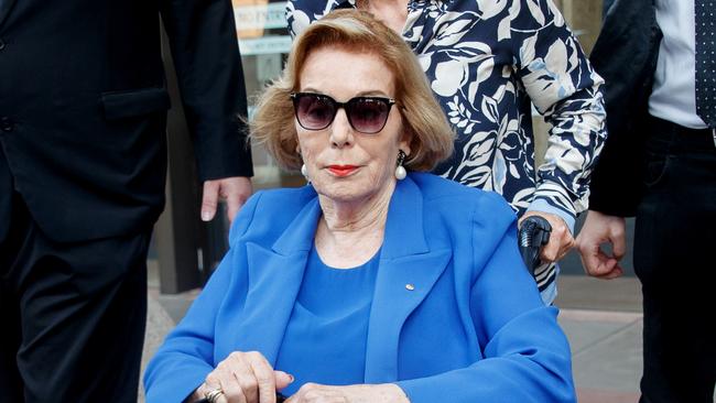 SYDNEY, AUSTRALIA - NewsWire Photos FEBRUARY 11, 2025: Ita Buttrose leaves the Federal Court on Tuesday. Journalist Antoinette Lattouf claims she was unlawfully dismissed from the national broadcaster after she shared a report alleging Israel was using starvation as a weapon in Gaza. Picture: NewsWire / Nikki Short