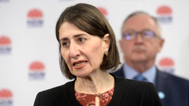 Gladys Berejiklian says she feels horrible some people in at-risk areas won’t be able to visit their family in aged care facilities this Father’s Day. Picture: NCA NewsWire / Jeremy Piper