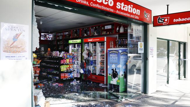 The tobacconist on the corner of Rosenthal Ave and Longueville Rd at Lane Cove. Picture: Richard Dobson