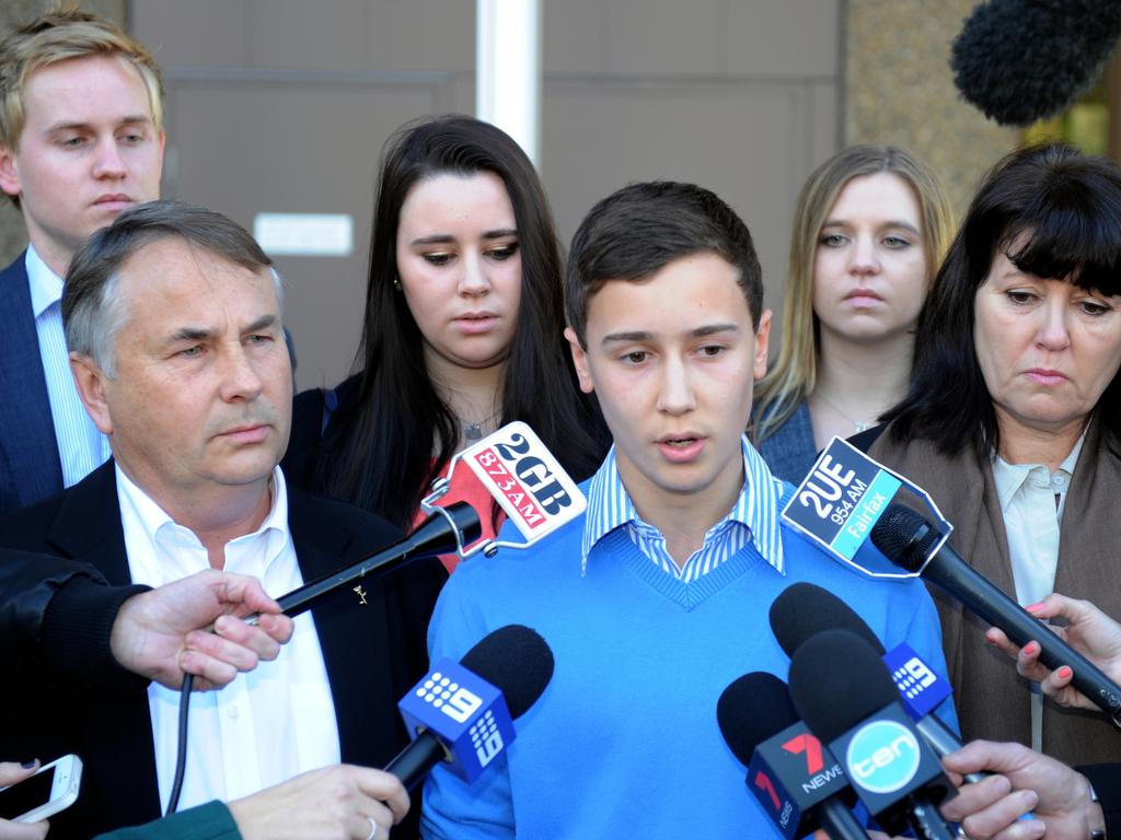 The family was targeted by online trolls after their campaigning partly led to tougher lockout laws in New South Wales. Picture: AAP Image/Dean Lewins)