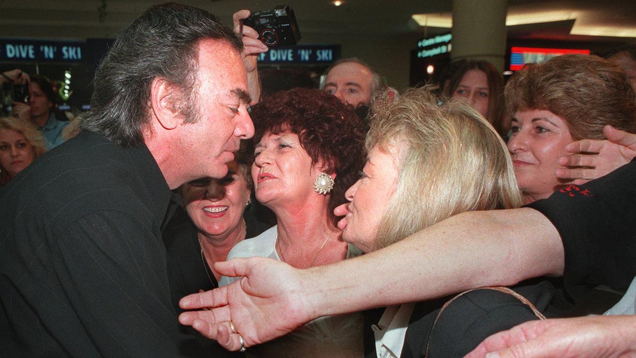 Diamond shows his affection towards bewitched fans. Picture: Troy Bendeich