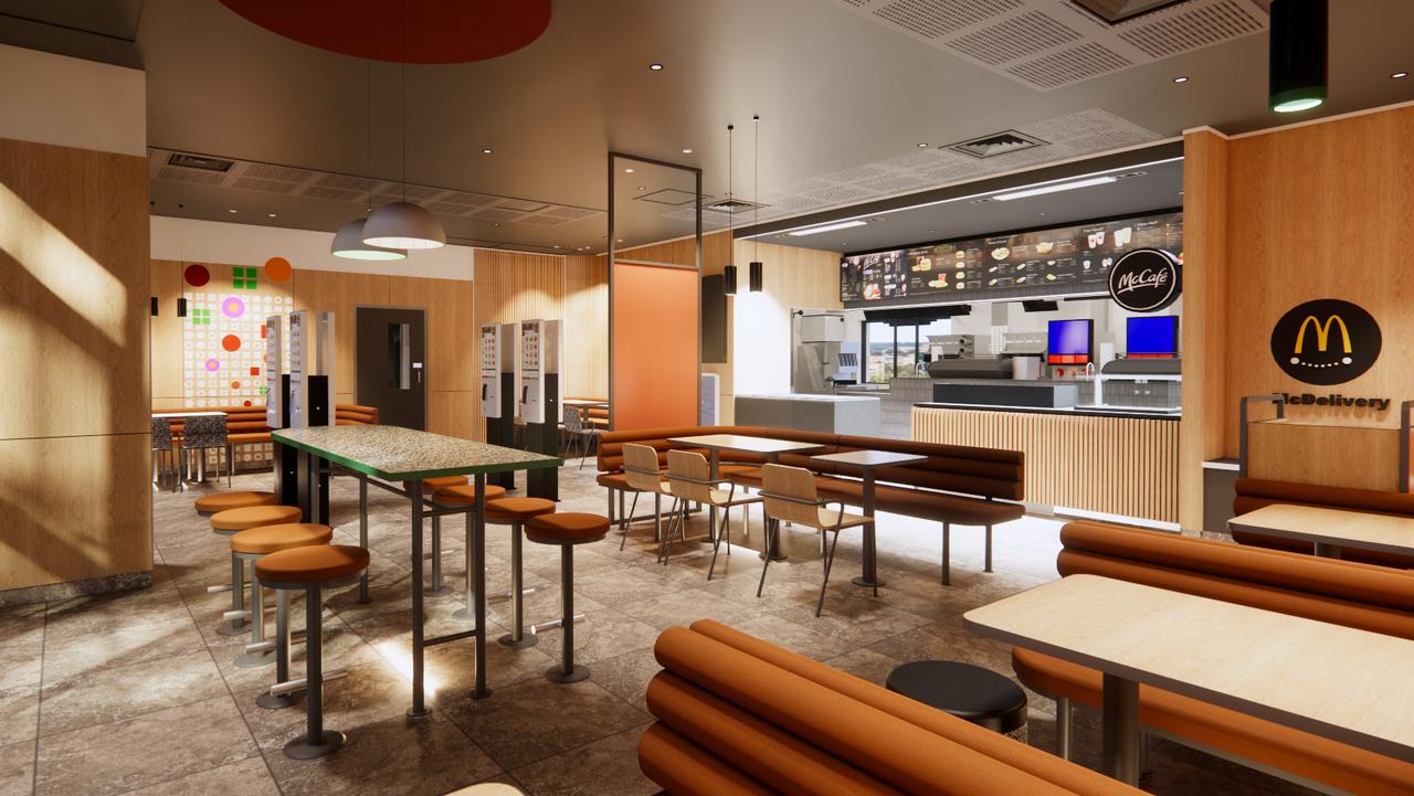 A render showing how the new Helensvale South McDonald's will look when completed.