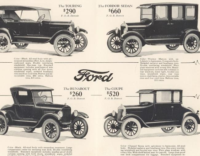 The cost of cars back in the day.