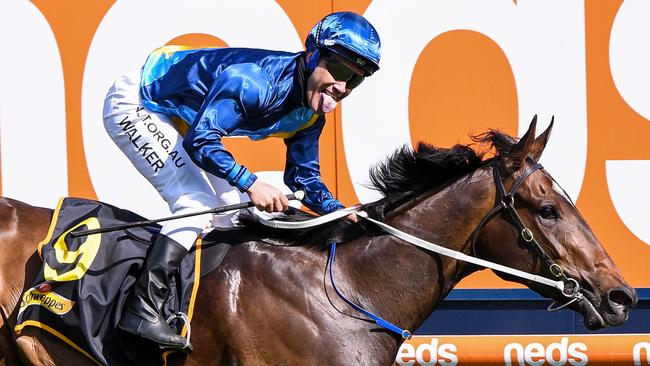 Walker takes out the Group 1 Thousand Guineas on Odeum at Caulfield in October.