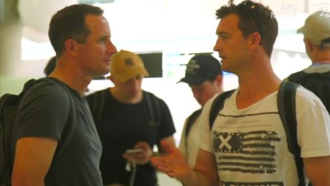 Adelaide Crows coach Don Pyke with Heath Younie. Picture: AFC MEDIA