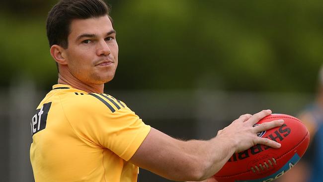 Jaeger O'Meara at Hawthorn training. Picture: Wayne Ludbey