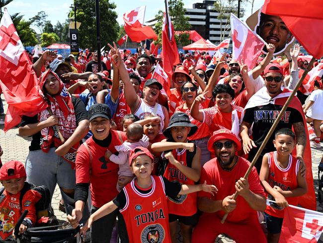 The Tongan fans were tremendous. Picture: NRL