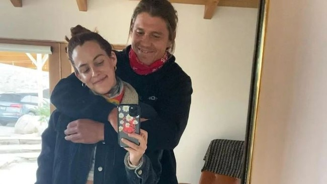 Riley Keough filmed an “awkward” sex scene with her husband Ben Smith-Petersen. Picture: Instagram