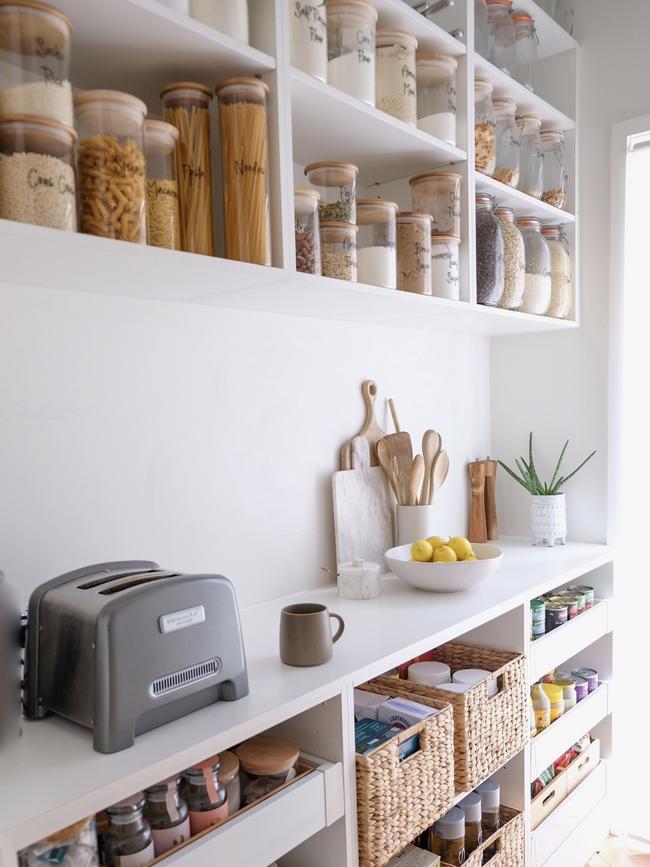 Reels conceal a multitude of sins – but Bettina Brent’s pantry still looks pristine in a classic Insta still. Picture: supplied/ @bettina_brent