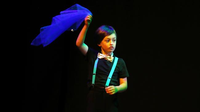Aireys Inlet Primary School students performing at the Geelong Schools Music and Movement Festival. Picture: Alison Wynd