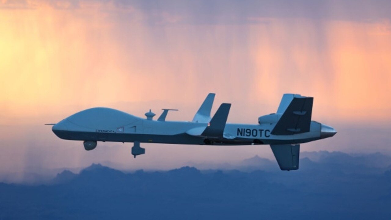 The MQ-9B SkyGuardian Army drone.