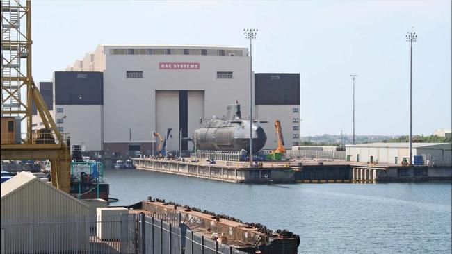 The submarine shipyard at Barrow-in-Furness, England.