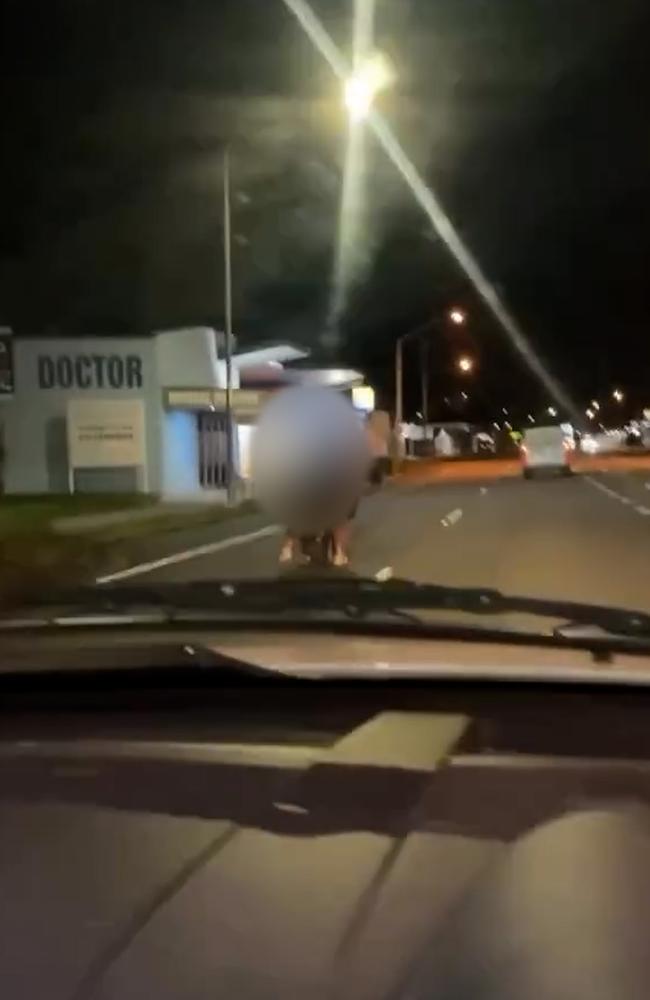 Four men on a motorbike riding down Aerodrome Rd. Picture – Instagram.