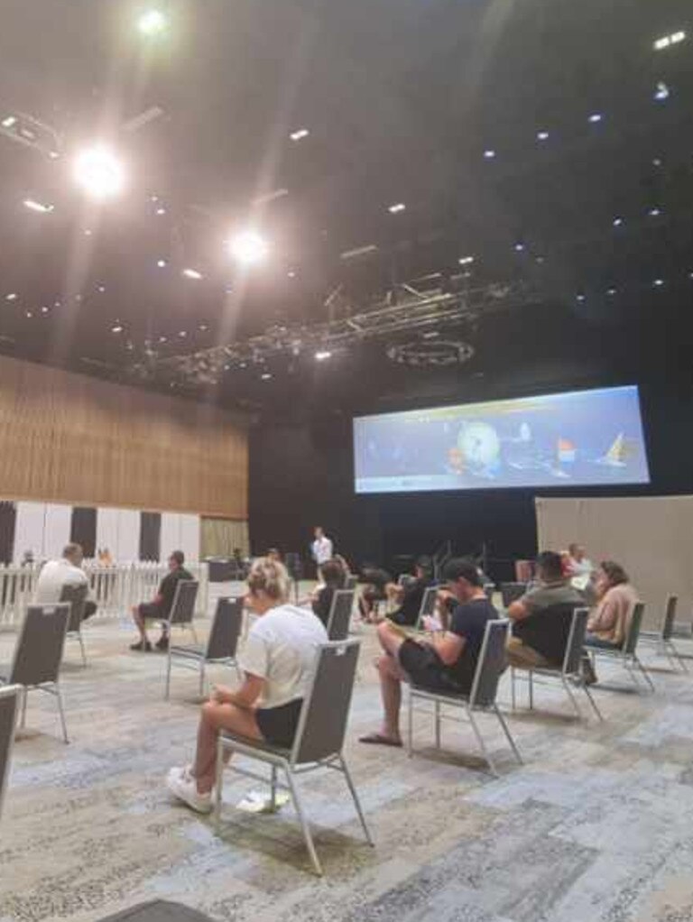 A vaccination hub opened at Hamilton Island’s conference centre for the weekend