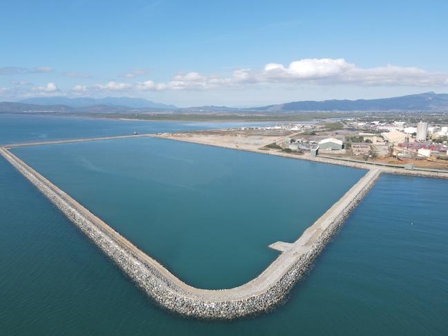 The new reclaim area for the Townsville port channel capacity upgrade.