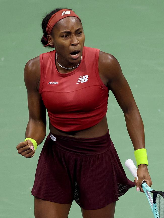 Coco Gauff in her NB gear. Photo: Mike Stobe/Getty Images/AFP.