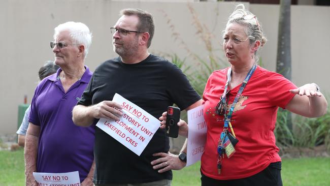 Alexandra Boultonat addresses Cr Caldwell during the meeting. Picture: Glenn Hampson.