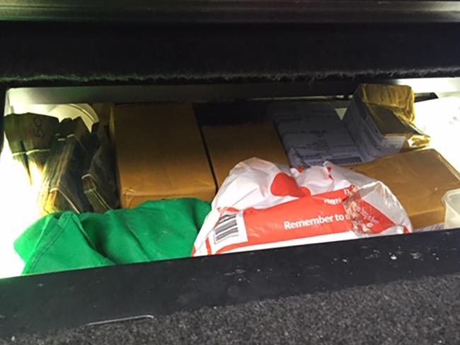 The hidden compartment even had its own lighting. Source — NSW Police