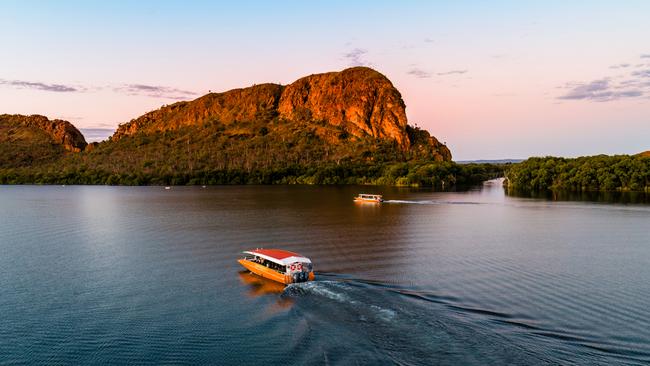 Travel all the way from the Diversion Dam in Kununurra to the Ord Top Dam 55km upstream at Lake Argyle with Triple J Tours. Picture: Tourism Western Australia.