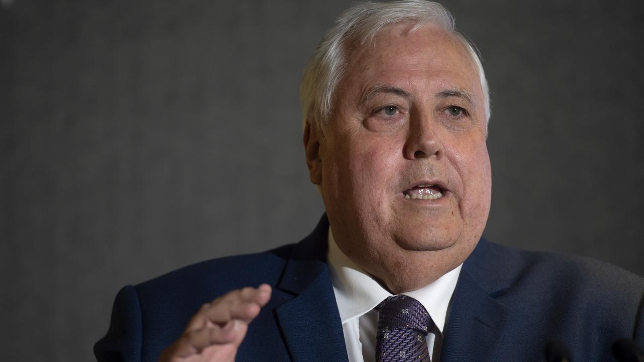 Clive Palmer has defended his party’s bombarding of mobile phones with text messages and said he will keep sending them. Picture: AAP