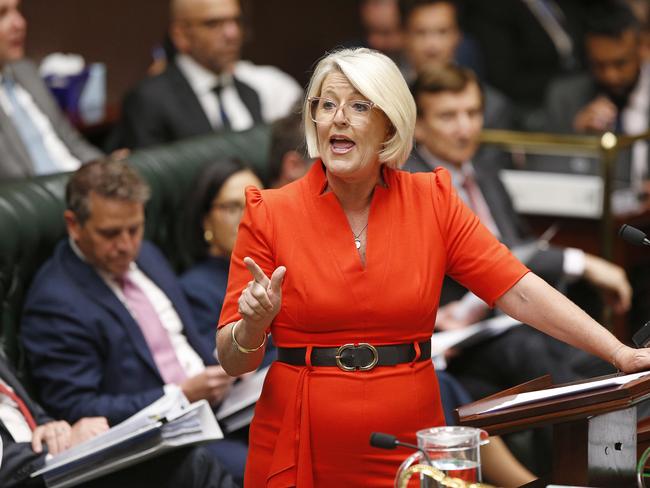 SYDNEY, AUSTRALIA - NewsWire Photos FEBRUARY 20, 2025:  Minister for Police, Yasmin Catley speaks during Question Time in NSW Legislative Assembly.  Picture: NewsWire / John Appleyard