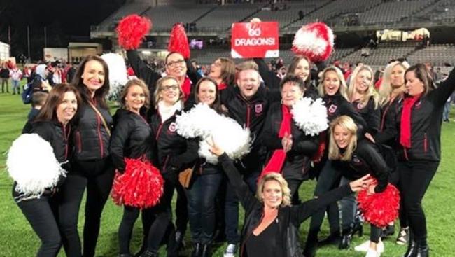 Former Dragons cheerleaders celebrated a reunion last week.