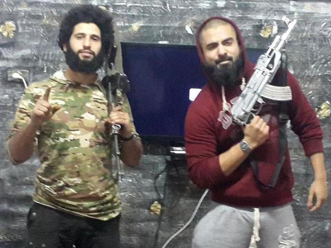 Melbourne man Mahmoud Abdullatif (left), who was killed while fighting with Islamic State, with fellow Australian recruit Suhan Abdul Rahman.