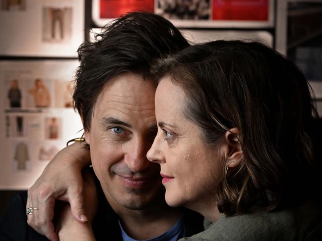 Trent Dalton with his wife Fiona Franzmann. The pair have adapted Trent’s book Love Stories for a new play. Picture: Lyndon Mechielsen