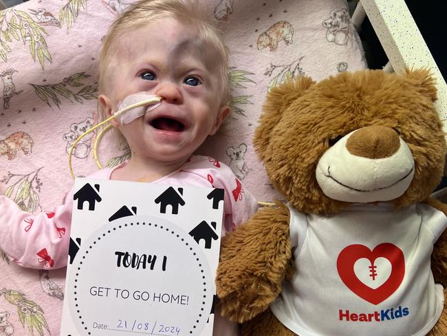 Hunter Graham had open heart surgery to repair two holes in her heart when she was four months old.