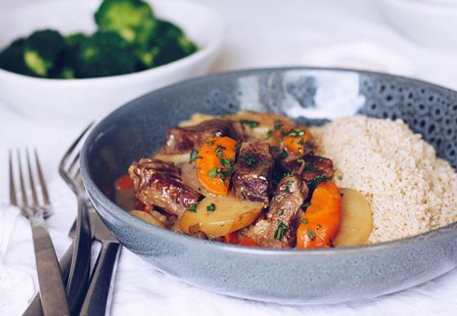 Slow Cooker Beef and Mushroom Casserole