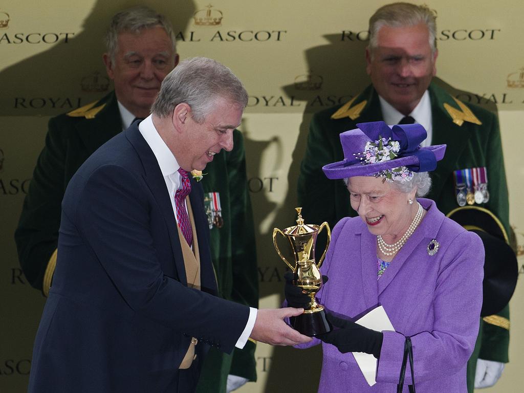 The Duke of York with the Queen. Picture: AFP